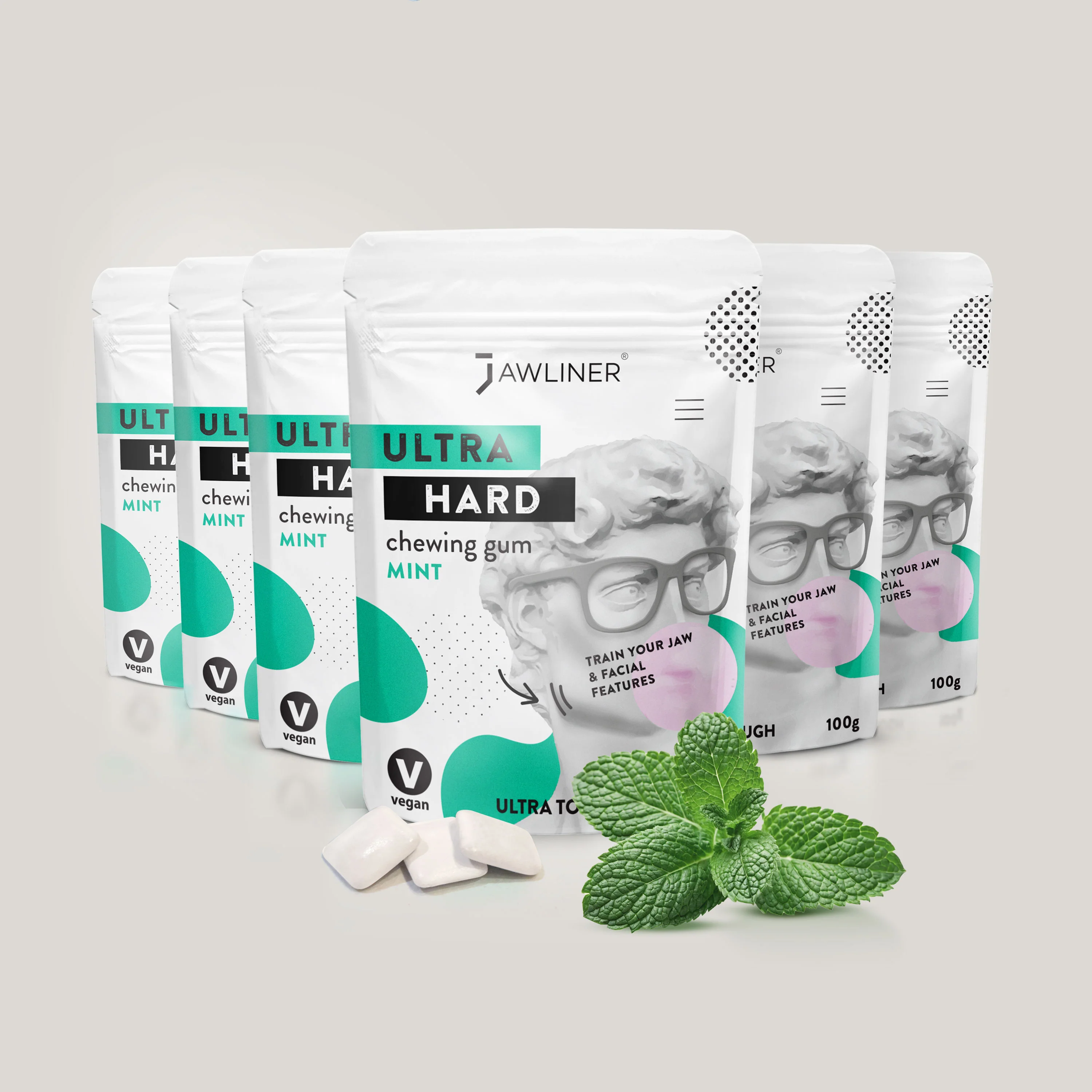 JAWLINER® Chewing Gum Ultra Hard Mint - Image 19
