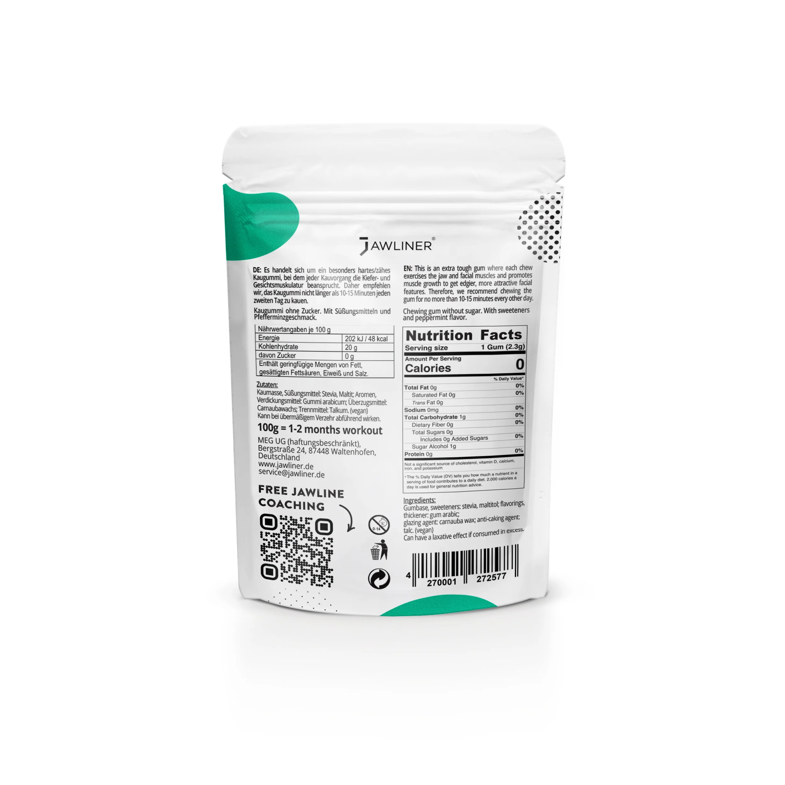 JAWLINER® Chewing Gum Ultra Hard Mint - Image 20
