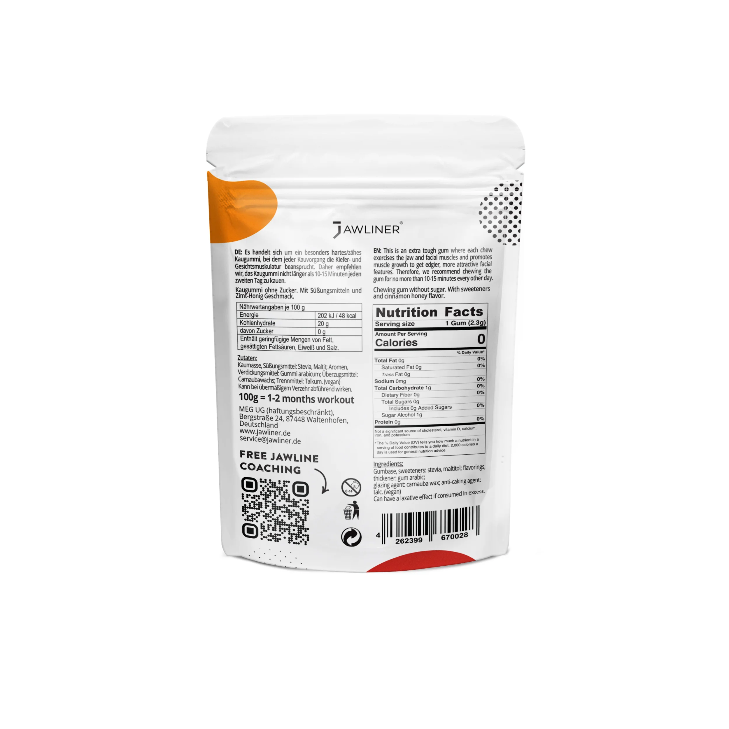 JAWLINER® Chewing Gum Ultra Hard Cinnamon/Honey - Image 20
