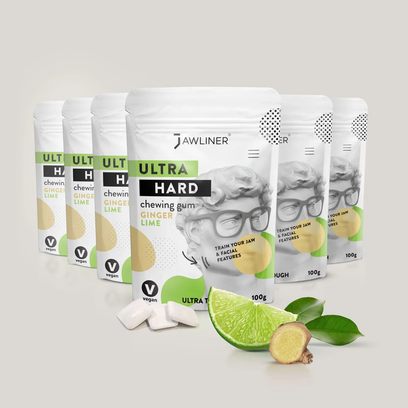 JAWLINER® Chewing Gum Ultra Hard Ginger/Lime - Image 19