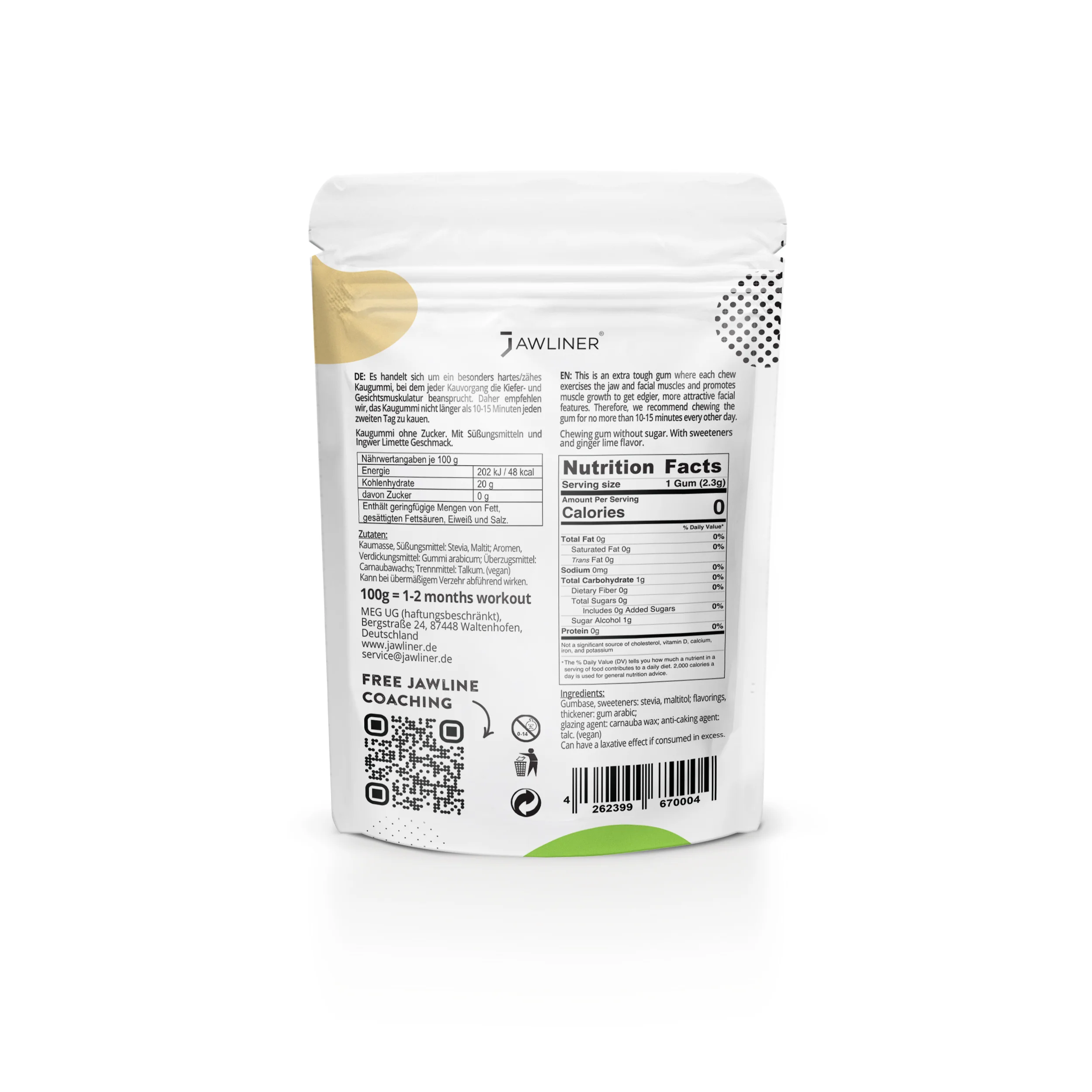 JAWLINER® Chewing Gum Ultra Hard Ginger/Lime - Image 20